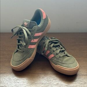 Adidas Women's Nora Green and Pink Sneakers